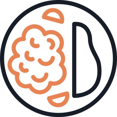 Yemek. Web simgesi basit illüstrasyon