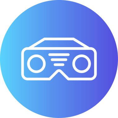 VR simgesi. Web için vr vektör simgelerinin basit illüstrasyonu.