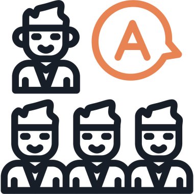 İnsanlar simgesi. Vektör çizim