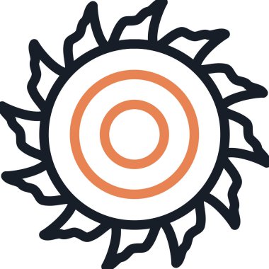 Güneş. Web simgesi basit illüstrasyon