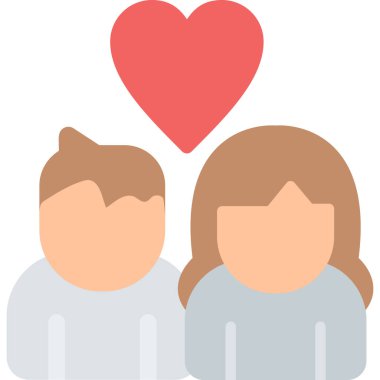 İnsanlar düz stil kalp ikonunu sever.