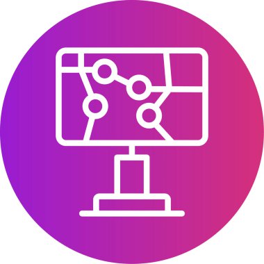 Monitör. Web simgesi basit illüstrasyon