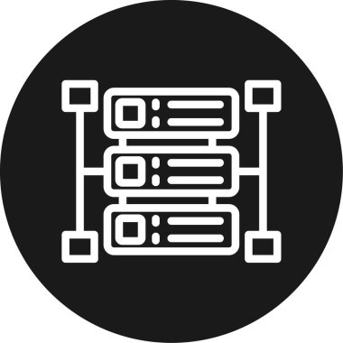 Bilgisayar simgesinin modern bir simgesinin vektör çizimi