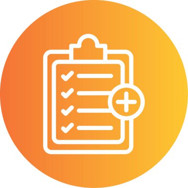 Kontrol listesi simgesi vektör illüstrasyonu