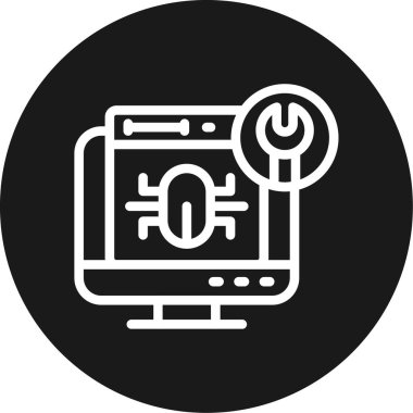 bilgisayar monitörü ve kilit simgesi, basit biçim