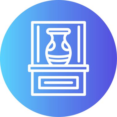 Bir mumun mavi arkaplanının vektör çizimi