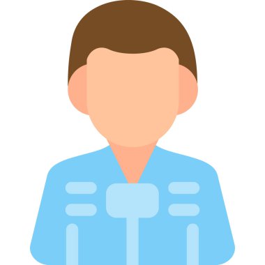 avatar erkek kişi simgesi, düz stil