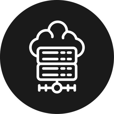 Bulut hesaplama simgesi vektör illüstrasyonu