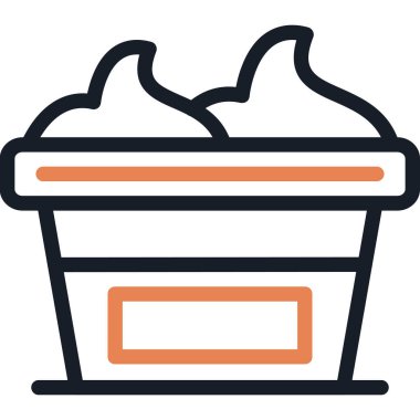 Sepet simgesi, basit vektör illüstrasyonu