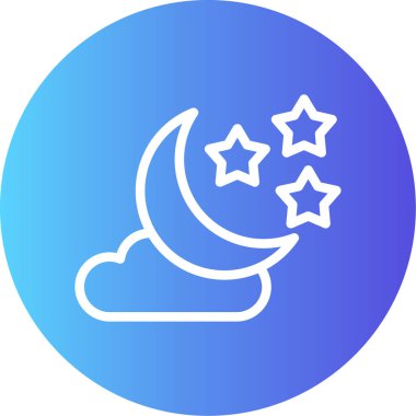 Ay. Web simgesi basit illüstrasyon