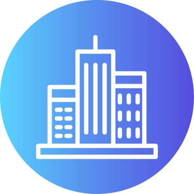 şehir binası ikon vektör illüstrasyonu