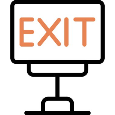 Çıkış simgesi, vektör illüstrasyonu