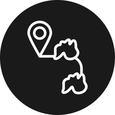 Harita konumu simgesi, basit vektör çizim