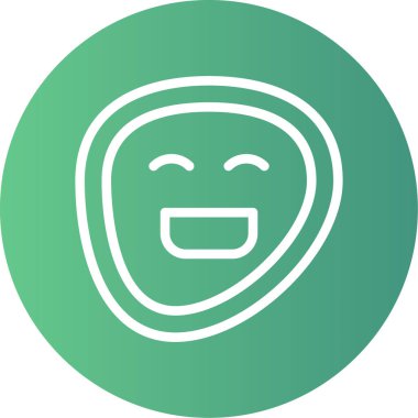 benzersiz gülümseme vektör çizgisi simgesi