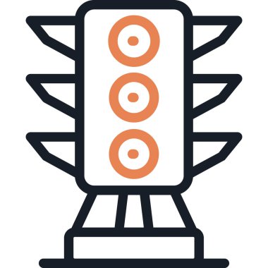 Trafik lambası. Basit illüstrasyon