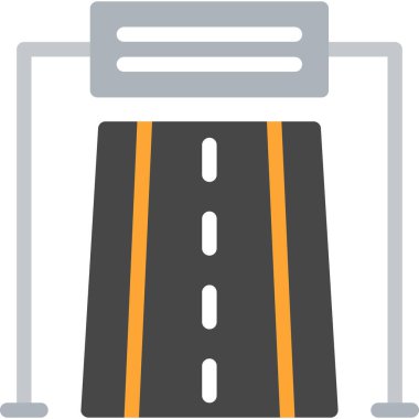 Yol işaretleri renkli vektör simgesi