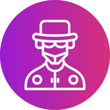 Maskeli bir adamın vektör çizimi