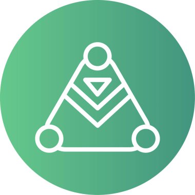 Benzersiz üçgen vektör çizgisi simgesi