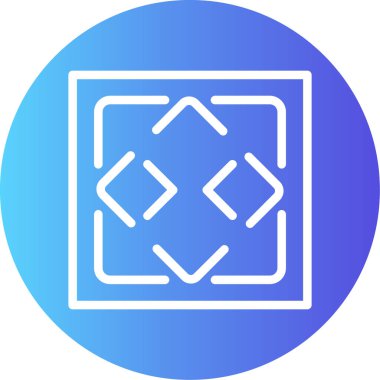 Mavi ve beyaz bir ikonun vektör illüstrasyonu