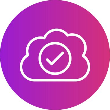 Bulut simgesi vektör illüstrasyonu