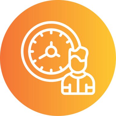 Alarm saat simgesi vektör illüstrasyonu