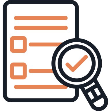 Kontrol listesi. Web simgesi basit illüstrasyon