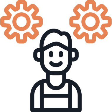 Mühendis. Web simgesi basit illüstrasyon