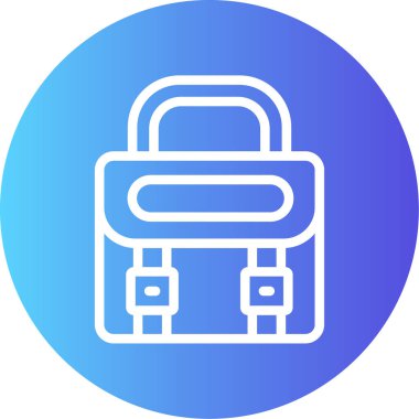 Çanta. Web simgesi basit illüstrasyon