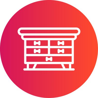 Mobilya simgesinin vektör illüstrasyonu