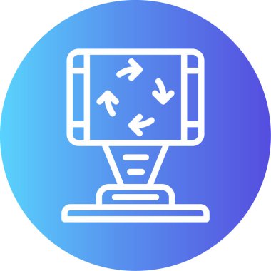 Bilgisayar. Web simgesi basit illüstrasyon