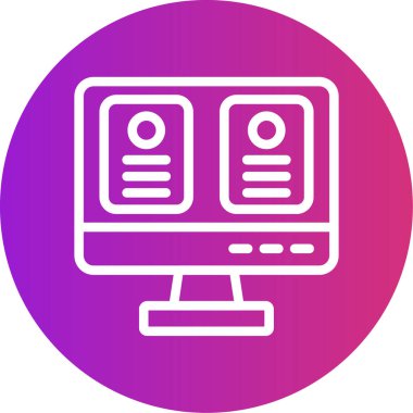 vektör lcd simgesi illüstrasyonu