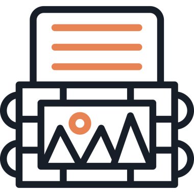 İş grafiği vektör satırı simgesi