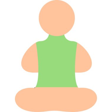 yoga. Web simgesi basit illüstrasyon