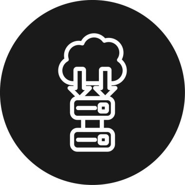 Bulut simgesinin vektör illüstrasyonu