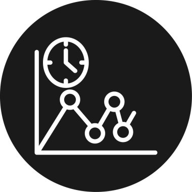 Zaman yönetimi simgesinin vektör illüstrasyonu