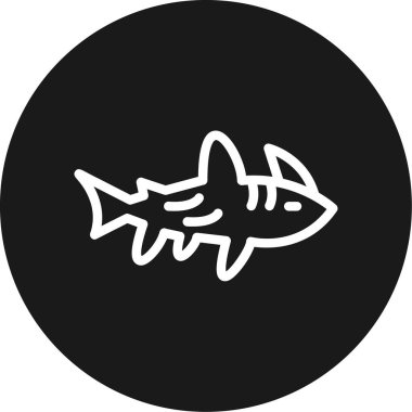 Köpekbalığı simgesinin vektör illüstrasyonu