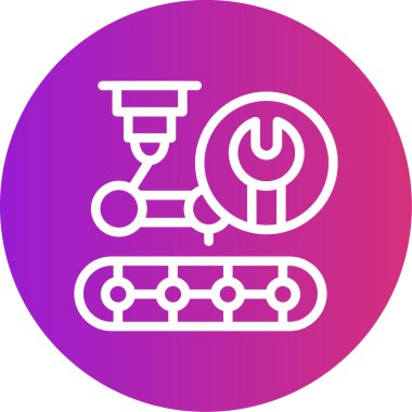 Modern oto tamir simgesinin vektör illüstrasyonu