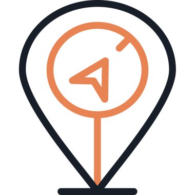 konum belirleyici simgesi doldurulmuş dış hat biçimi