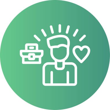 Resim vektör simgesine sahip eşsiz bir adam