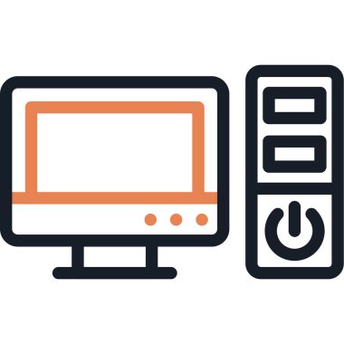 Bilgisayar izleyici simgesi ana hat biçiminde