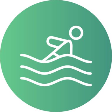 Yüzme havuzu simgesinin vektör illüstrasyonu