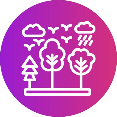 Ağaç. Web simgesi basit illüstrasyon