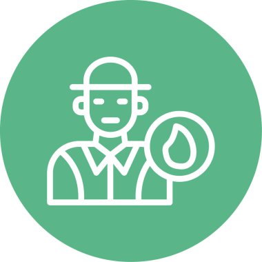 Gaz İşçi Hattı Gradyan Çemberi Simgesi