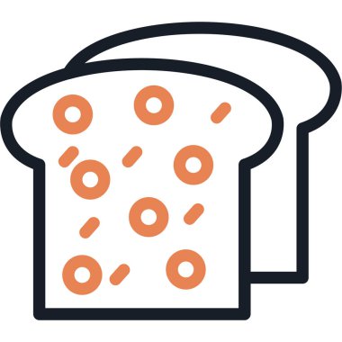 Ekmek. Web simgesi basit illüstrasyon