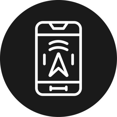 Akıllı telefon simgesinin vektör illüstrasyonu