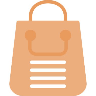 Alışveriş poşeti ikon vektör illüstrasyonu