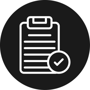 Kontrol listesi simgesinin vektör illüstrasyonu