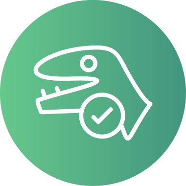 Bir kuş simgesinin vektör illüstrasyonu