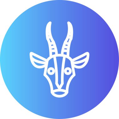 Bir keçi simgesinin vektör illüstrasyonu