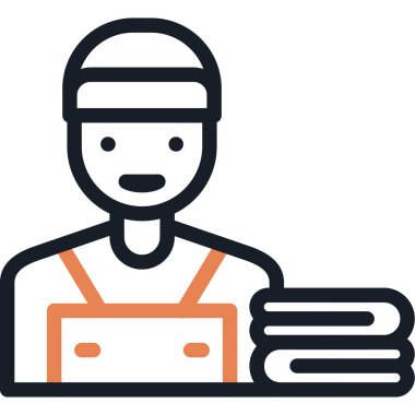 Teslimat adam vektör çizim